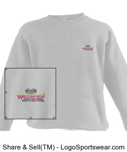 WarZoneWear.com Sweatshirt with Combat Action Badge Design Zoom